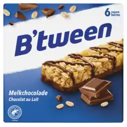 Dekamarkt Hero B'tween melk chocolade repen 6 stuks aanbieding
