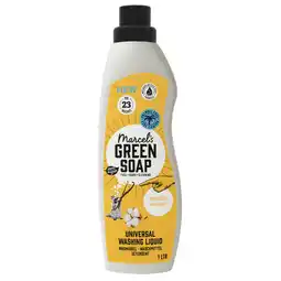Dekamarkt Marcel's Green Soap Vloeibaar wasmiddel vanilla cotton 23 wasb aanbieding