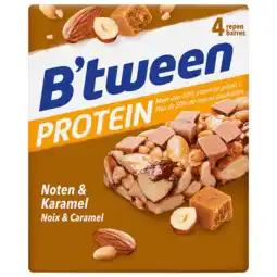 Dekamarkt Hero Btween proteinreep noten & karamel 4 st aanbieding