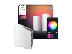 MediaMarkt Philips Hue Play Wall Washer 2-pack Wit Slimme Binnenarmatuur Meerkleurig aanbieding