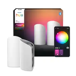 MediaMarkt Philips Hue Play Wall Washer 2-pack Wit Slimme Binnenarmatuur Meerkleurig aanbieding