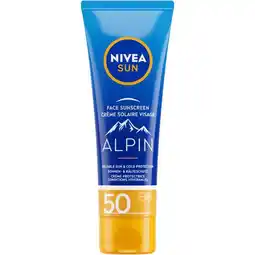 Etos NIVEA SUN Alpin Face Zonnebrandcrème SPF 50 50 ML aanbieding