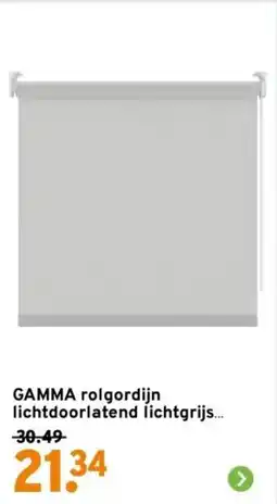 GAMMA GAMMA rolgordijn lichtdoorlatend lichtgrijs aanbieding