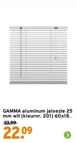 GAMMA GAMMA aluminum jaloezie 25 mm wit aanbieding