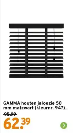 GAMMA GAMMA houten jaloezie 50 mm matzwart aanbieding