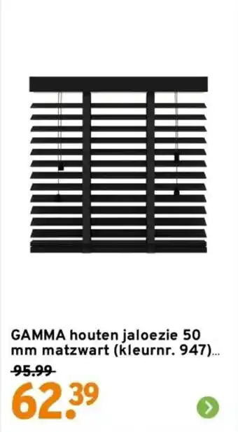 GAMMA GAMMA houten jaloezie 50 mm matzwart aanbieding