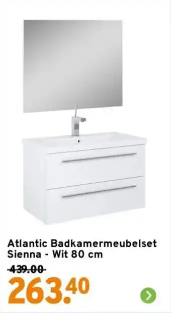 GAMMA Atlantic Badkamermeubelset Sienna - Wit aanbieding