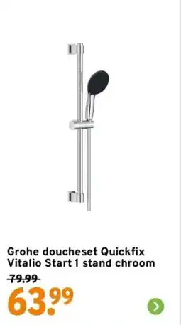 GAMMA Grohe doucheset Quickfix Vitalio Start 1 stand chroom aanbieding