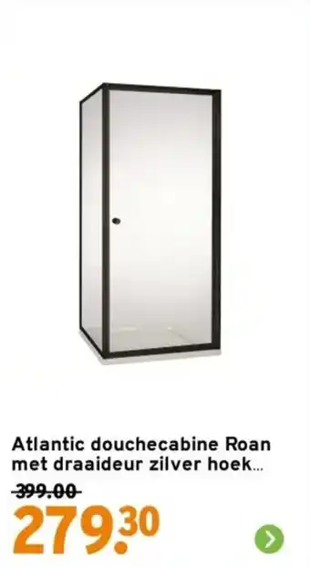 GAMMA Atlantic douchecabine Roan met draaideur zilver hoek aanbieding