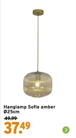 GAMMA Hanglamp Sofie amber aanbieding