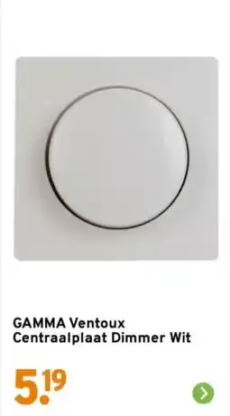 GAMMA GAMMA Ventoux Centraalplaat Dimmer Wit aanbieding