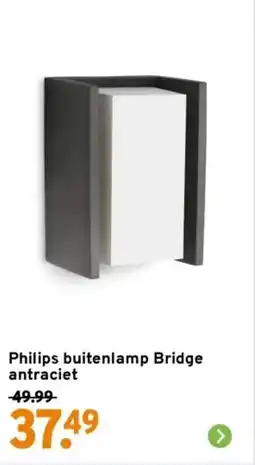GAMMA Philips buitenlamp Bridge antraciet aanbieding