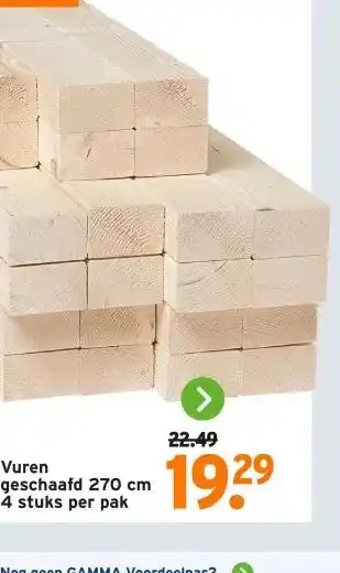 GAMMA geschaafd 210 cm aanbieding