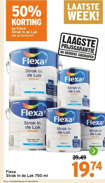 GAMMA Flexa Strak in de Lak 750 ml aanbieding