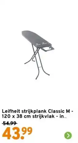 GAMMA Leifheit strijkplank Classic M - strijkvlak aanbieding