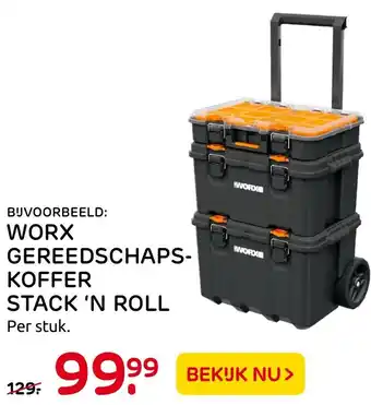 Praxis Worx Gereedschapskoffer Stack 'N Roll aanbieding