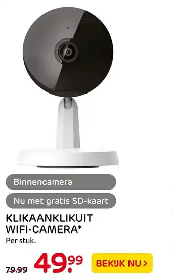 Praxis KlikAanKlikUit WiFi-camera aanbieding