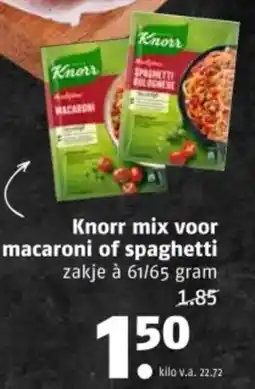 Poiesz Knorr mix voor macaroni of spaghetti aanbieding