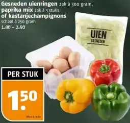 Poiesz Gesneden uienringen, paprika mix of kastanjechampignons aanbieding