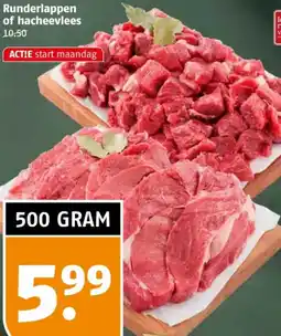 Poiesz Runderlappen of hacheevlees aanbieding