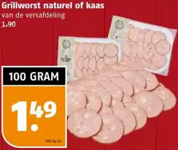 Poiesz Grillworst naturel of kaas aanbieding
