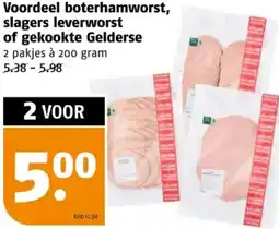 Poiesz Voordeel boterhamworst, slagers leverworst of gekookte Gelderse aanbieding