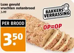 Poiesz Luxe gevuld vruchten notenbrood aanbieding