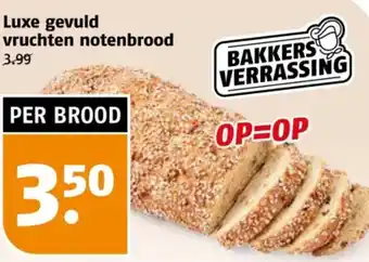 Poiesz Luxe gevuld vruchten notenbrood aanbieding