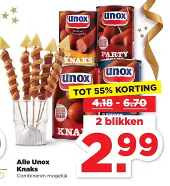 PLUS Alle Unox Knaks aanbieding