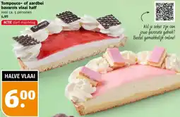 Poiesz Tompouce of aardbei bavarois vlaai half aanbieding