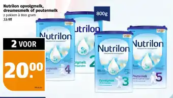 Poiesz Nutrilon opvolgmelk, dreumesmelk of peutermelk aanbieding