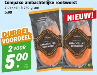 Poiesz Compaxo ambachtelijke rookworst aanbieding