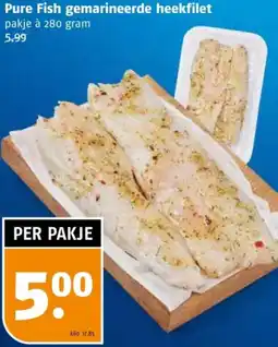 Poiesz Pure Fish gemarineerde heekfilet aanbieding