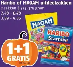 Poiesz Haribo of MAOAM uitdeelzakken aanbieding