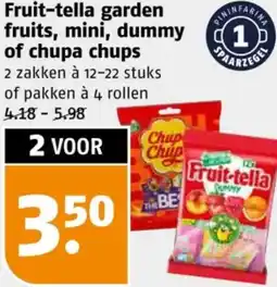 Poiesz Fruit-tella garden fruits, mini, dummy of chupa chups aanbieding