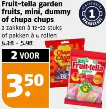 Poiesz Fruit-tella garden fruits, mini, dummy of chupa chups aanbieding