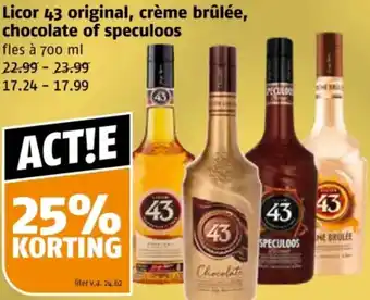 Poiesz Licor 43 original, crème brûlée, chocolate of speculoos aanbieding