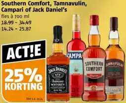 Poiesz Southern Comfort, Tamnavulin, Campari of Jack Daniel's aanbieding