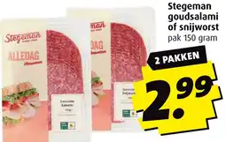 Boni Stegeman goudsalami of snijworst aanbieding