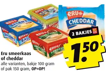 Boni Eru smeerkaas of cheddar aanbieding
