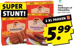 Boni Mora hamburgers of frikandellen aanbieding