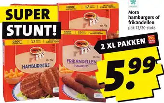 Boni Mora hamburgers of frikandellen aanbieding