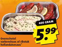 Boni Ovenschotel varkenshaas of ribstuk hollandaisesaus aanbieding