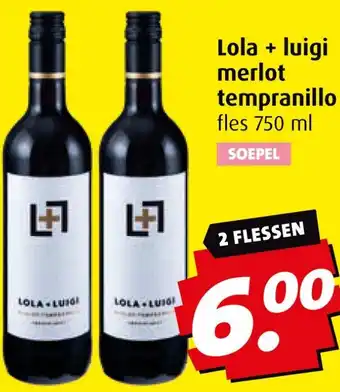 Boni Lola + luigi merlot tempranillo aanbieding