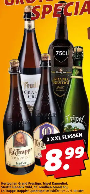 Boni Hertog Jan Grand Prestige, Tripel Karmeliet, Straffe Hendrik Wild, St. Feuillien Grand Cru aanbieding