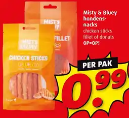 Boni Misty & Bluey hondensnacks aanbieding
