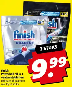 Boni Finish Powerball all in 1 vaatwastabletten aanbieding