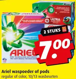 Boni Ariel waspoeder of pods aanbieding