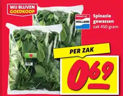 Nettorama Spinazie gewassen aanbieding