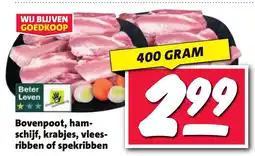 Nettorama Bovenpoot, ham- schijf, krabjes, vlees- ribben of spekribben aanbieding